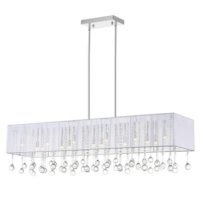 CWI Lighting Water Drop 17 Light Drum Shade Chandelier With Chrome Finish