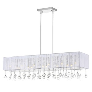 CWI Lighting Water Drop 17 Light Drum Shade Chandelier With Chrome Finish - 1 of 4