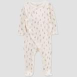 Carter's Just One You®️ Baby Girls' Floral Jumpsuit - Oatmeal Heather