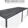 PURPLE LEAF Outdoor Louvered Pergola with Adjustable Metal Roof for Patio Pergola - 4 of 4