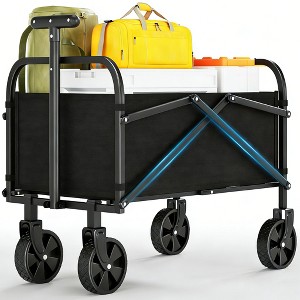 Wagons Carts Foldable,Mini Utility Collapsible Wagon with All-Terrain ...
