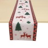 Unique Bargains Christmas Table Runner Christmas Tree and Reindeer Polyester Red White Green 71x14 Inch 1 Pc - 4 of 4