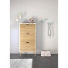 HomeStock 3 Drawer Shoe Cabinet, White/Oak Structure - 4 of 4
