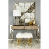 Olivia & May Modern Faux Fur Stool Gold - image 2 of 4