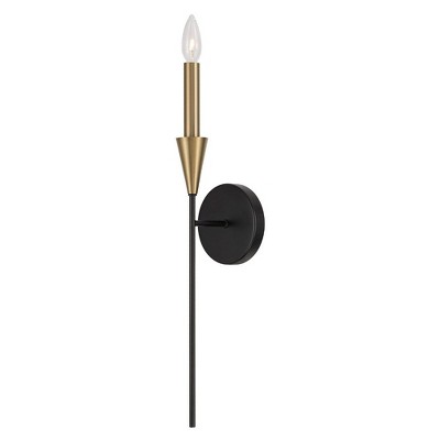 Capital Lighting Avant 1 - Light Wall Light in  Aged Brass, Black