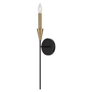 Capital Lighting Avant 1 - Light Wall Light in  Aged Brass, Black - 1 of 4