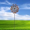 Alpine Corporation Antique Flower Kinetic Wind Spinner Stake: Iron Outdoor Art, 85" Height - 3 of 3