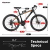 SEVOBAL Bicycles 26 Inch Mountain Bike Shimano 21 Speed Mechanical Disc Brakes Suspension Frame for Teens and Adults, Orange, 71"*25"*39.3" - 4 of 4