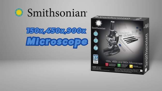 Smithsonian 150X, 450X, 900X Microscope Kit, 2 of 7, play video