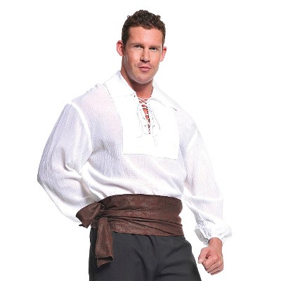 mens white pirate shirt