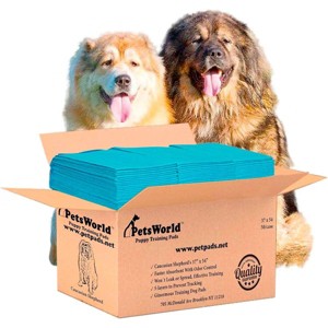 PetsWorld 3X-Large Dog Training & Potty Pads, 37 x 54-in, Unscented, 50 count - 1 of 4