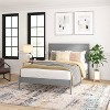 Taylor & Logan Full Amara Wooden Platform Bed with Headboard Gray: Solid Wood Frame, MDF Veneer, No Box Spring Needed - 3 of 4