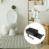 Unique Bargains Wall Mount With Phone Shelf for Kitchen Bathroom Toilet Paper Holder Black 1Pcs - 2 of 4