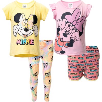 Disney Minnie Mouse Toddler Girls Graphic T-shirt Tank Top Leggings And ...