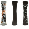 Memoi Cats Montage Bamboo Blend Crew 3 Pair Pack Black 9-11 - 2 of 4