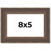 PosterPalooza | Photo Size Elegant Brown Picture Frame - UV Acrylic, Foam Board Backing, Hanging Hardware - 2 of 4