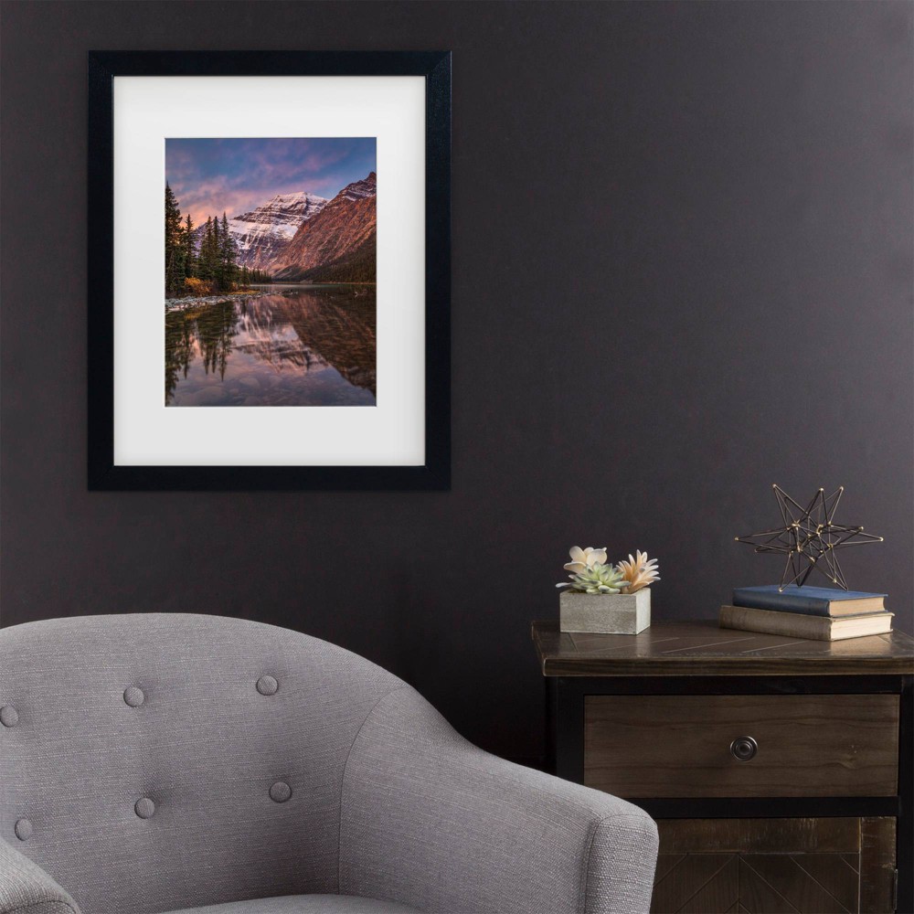 Photos - Other Decoration Trademark Fine Art 11"x14" Pierre Leclerc Dramatic Mount Edith Cavell Matted Framed Art Black