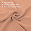 Unique Bargains  Light Elegant Romantic Chiffon Table Runner 27.5" x 118" 2 Pcs - 4 of 4