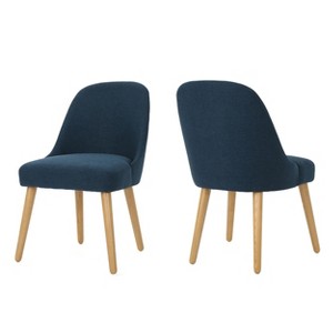 Set of 2 Trestin Mid Century Dining Chair Navy Blue - Christopher Knight Home