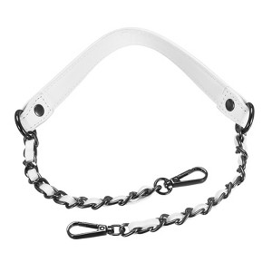 Unique Bargains Metal Corrosion-Resistant PU Leather Purse Flat Chain Strap 2 Pcs - 1 of 3