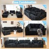 135.5" Striped Corduroy U-Shaped Modular Sectional Sofa with Reversible Chaise - 2 of 4