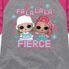 Girls' - Lol Surprise! - Fa La La La Fierce Shirt Tail Raglan Graphic T-shirt - 2 of 4