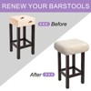 Unique Bargains Polyester Soft Thick Anti-Wrinkle Bar Saddle Seat Stool Covers 4 Pcs - 4 of 4
