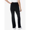 Woman Within Plus Size Petite Stretch Cotton Side-Stripe Bootcut Pant - 3 of 4