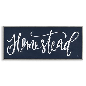 Stupell Industries Navy Blue Homestead Phrase, 24" x 10" - 1 of 4