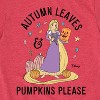 Girls' - Disney Princess - Autumn Leaves and Pumpkins Please Short Sleeve Graphic T-Shirt - 2 of 4