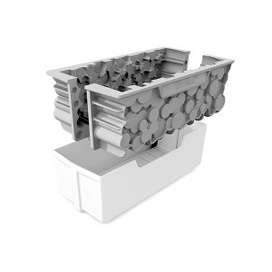 Silikomart "KITWOODY1100" Silicone Log Mold & Plastic Support 9.44" x 3.93" x 3.24" High - 1 of 4