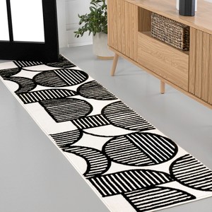 JONATHAN Y Nordby High-Low Geometric Arch Scandi Striped Indoor/Outdoor Area Rug - 1 of 4