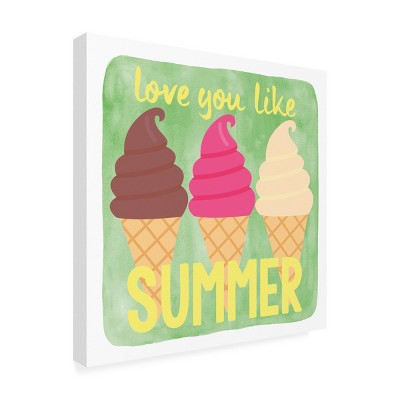 Erin Clark Summer Typography Canvas Print with Aluminum Frame