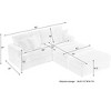 Sapphtopaz Couches for Living Room 3-Seater Sofa Couch Upholstered Sofa Bed with 4 Matching Toss Pillows Sleeper Sofa for Bedroom,Apartment - 3 of 4