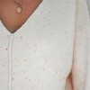 Women's Beige Colorful Dots Long Sleeve Knit Top - Cupshe - 2 of 4