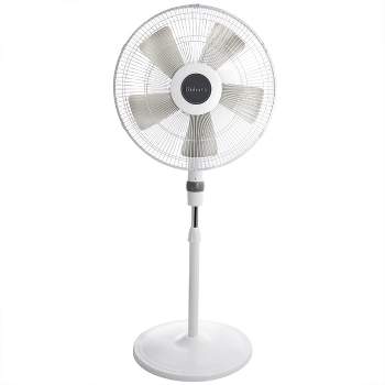 Holmes Oscillating 16 Inch Blade Staind Fan with Metal Grill in White
