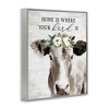 Stupell Industries Home's Where Your Herd Is Boho Floral Cow Framed Giclee Art - 2 of 4