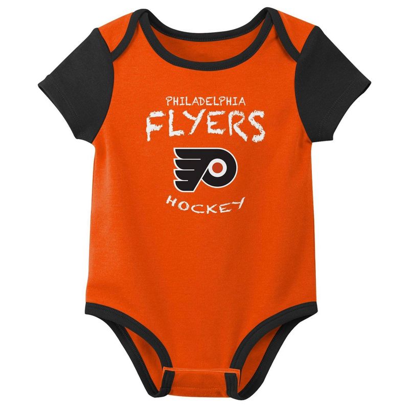 NHL Philadelphia Flyers Infant Boys&#39; 3pk Bodysuit, 4 of 5