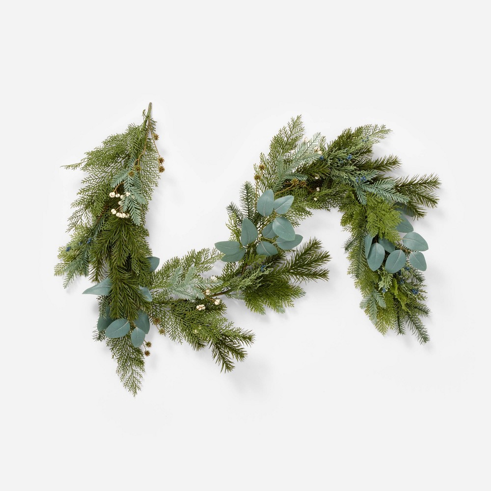 Mixed Green Holiday Artificial Garland - Threshold™ designed with Studio McGee
