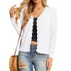 Women's Slim Fit Long Sleeve V-Neck Cardigan Sweater Lightweight Knit Button Down Shrug Cardigans - 2 of 4