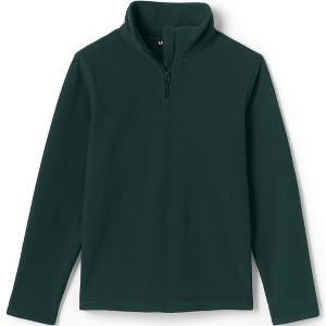 Lands' End School Uniform Kids Lightweight Fleece Quarter Zip Pullover - 1 of 2