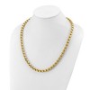 Chisel Stainless Steel Polished Yellow IP-plated 8mm 24" Round Box Chain Necklace - 4 of 4