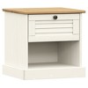 Bedside Cabinet White Solid pine wood, engineered wood, metal - 2 of 4