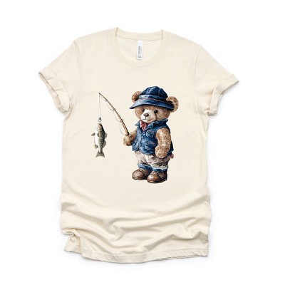 Simply Sage Market Women's Teddy Bear Fisherman Short Sleeve Graphic Tee