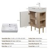 GlasFlength Bathroom Storage Cabinets, Freestanding, Open shelving Bathroom Vanity，Assembly Required, Multicolored, 21.6"*12.2"*33.8" - 4 of 4