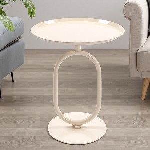 18.9" Metal Lantern-Pedestal End Coffee Table - 1 of 4