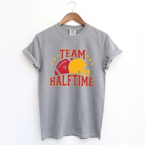 Simply Sage Market Women's Team Halftime Distressed - Red Short Sleeve Garment Dyed Tee - 1 of 4