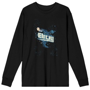 Jetsons Elroy Jetpack Buzz Men's Black Long Sleeve Shirt - 1 of 1