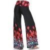 Women's Peacock Printed Palazzo Pants - White Mark - 3 of 3
