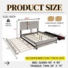 CAVINAS Modern Queen Size Beds with Headboards, Upholstered Bed Frame with Tufting, Pull-Out Twin Trundle, 2 Storage Drawers, No Box Spring Needed - 4 of 4